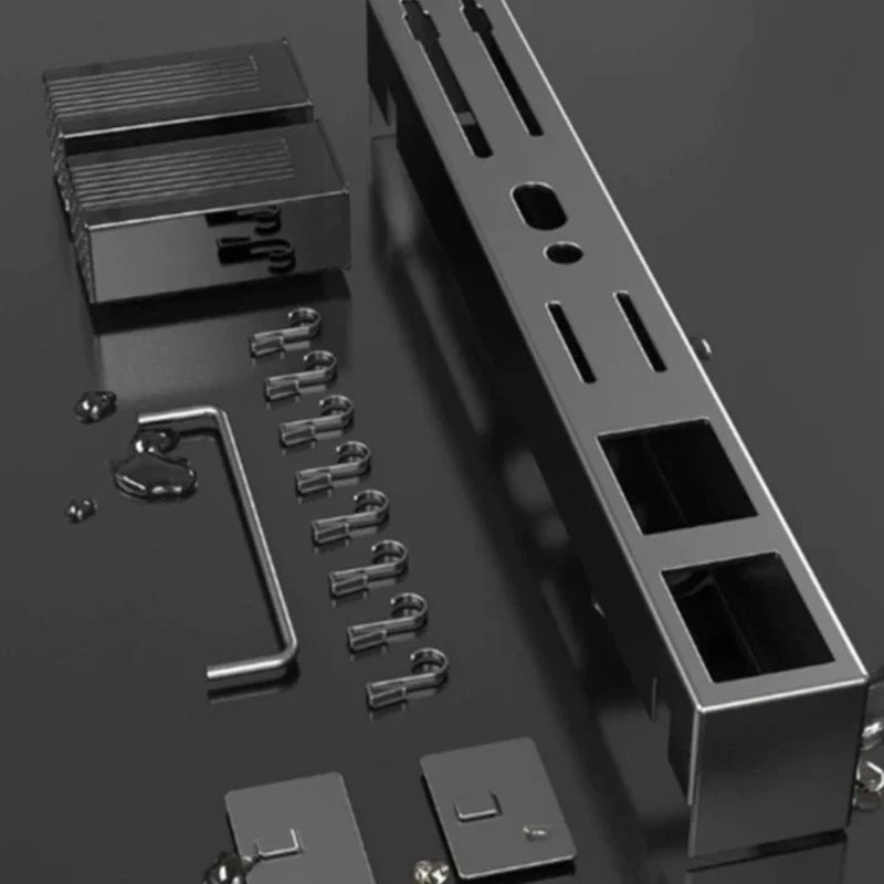 Suporte de Parede em Inox com Porta Facas e Organizador de Talheres