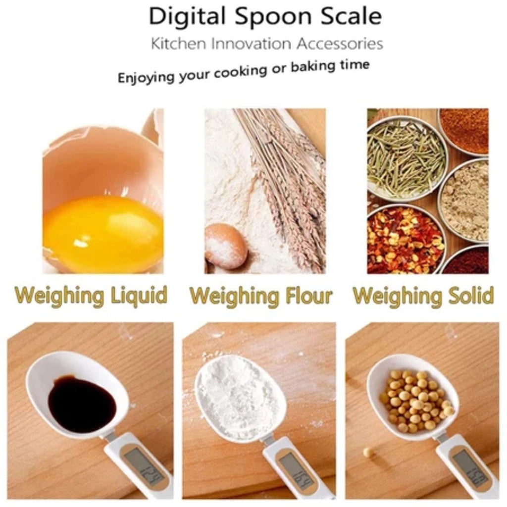 Colher Medidora Digital 0,1g–500g | Balança de Precisão LCD para Cozinha, Dieta e Suplementos
