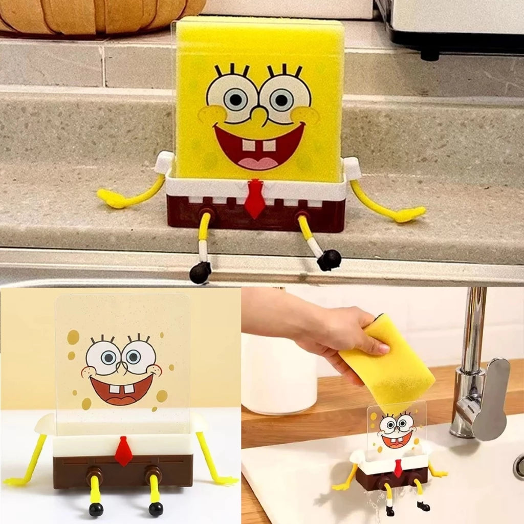 Suporte para Esponja Bob Esponja - Organizador Criativo para Cozinha, Escorre Água e Previne Mofo