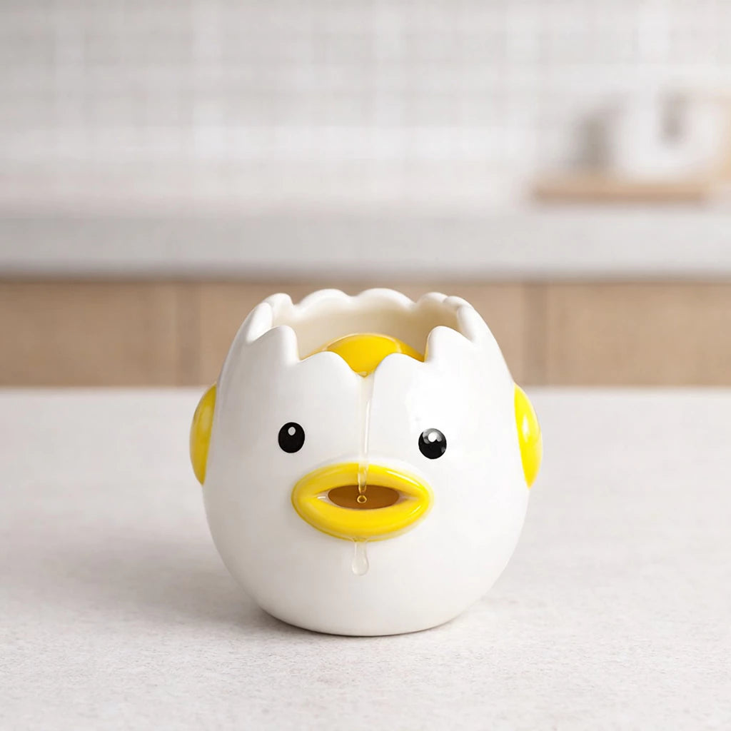 Separador de Gemas e Claras em Porcelana – Elegante e Prático