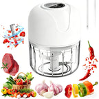 Mini Processador Sem Fio 250ml – Pica Alho, Gengibre e Legumes em Segundos
