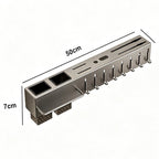 Suporte de Parede em Inox com Porta Facas e Organizador de Talheres