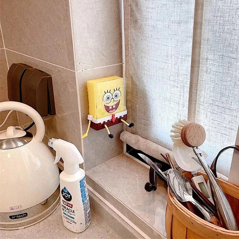 Suporte para Esponja Bob Esponja - Organizador Criativo para Cozinha, Escorre Água e Previne Mofo