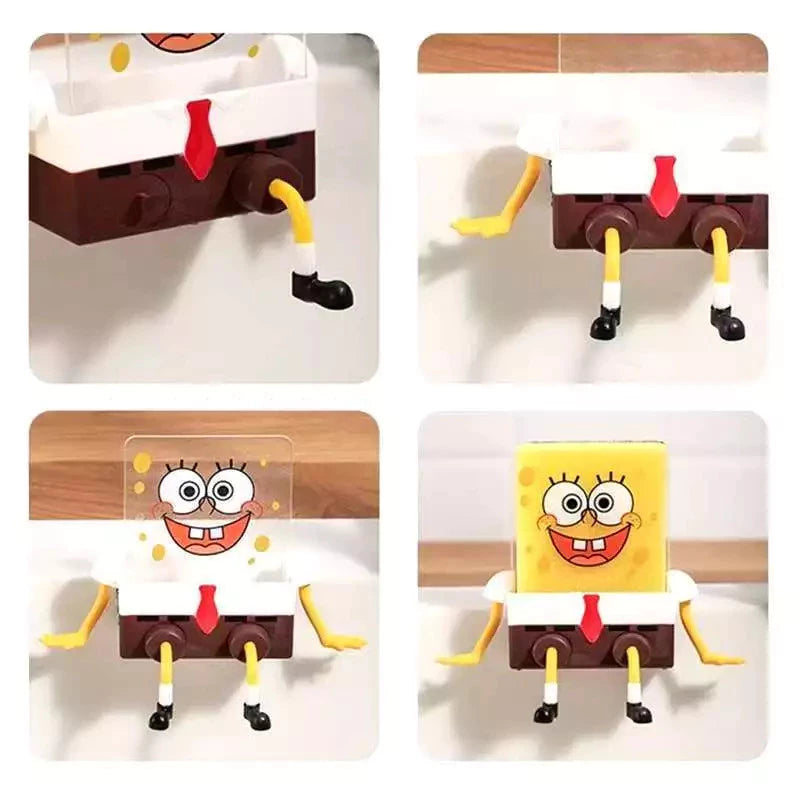 Suporte para Esponja Bob Esponja - Organizador Criativo para Cozinha, Escorre Água e Previne Mofo