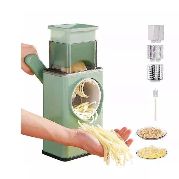 Ralador 3 em 1 Giratório com Manivela – Queijo, Legumes e Vegetais